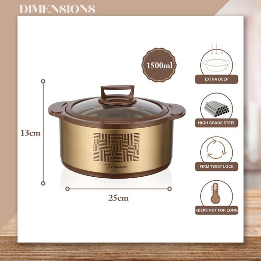 Cosmic Glass Insulated Casserole 1800