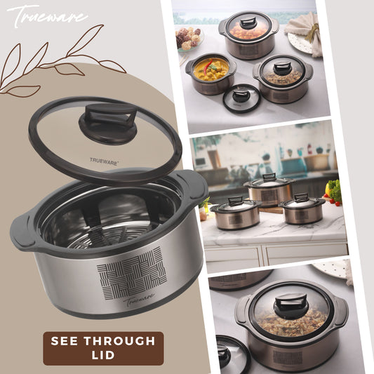 Insulated Glass Casserole Set-3