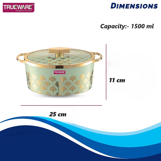 Floraa Fine Inner Steel Casserole, 1500 Ml | Pu Insulated