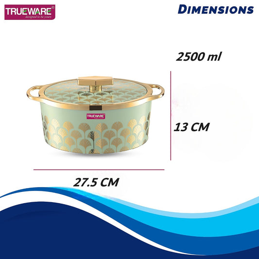 Floraa Fine Inner Steel Casserole, 2500 Ml | Pu Insulated