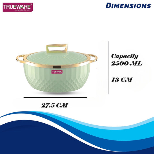 Krystal Casserole Inner Steel Casserole, 2500 Ml | Pu Insulated