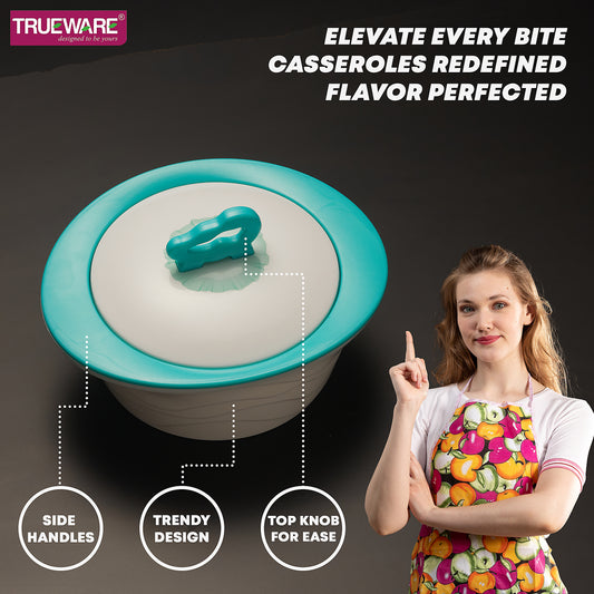 Zinna Impulse Inner Steel Casserole, 2000 Ml | Pu Insulated