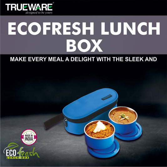 Lunch Box Eco Fresh 2Pcs Pp Silverline