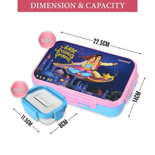 Koko Senior Steel Lee Pu Insulated Hot Lunch Box 900Ml Big Container And 150 Ml