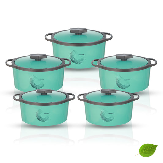 Orchid Casserole | Set Of 5 | 600, 600, 800, 800 & 1100 Ml | Thermoware