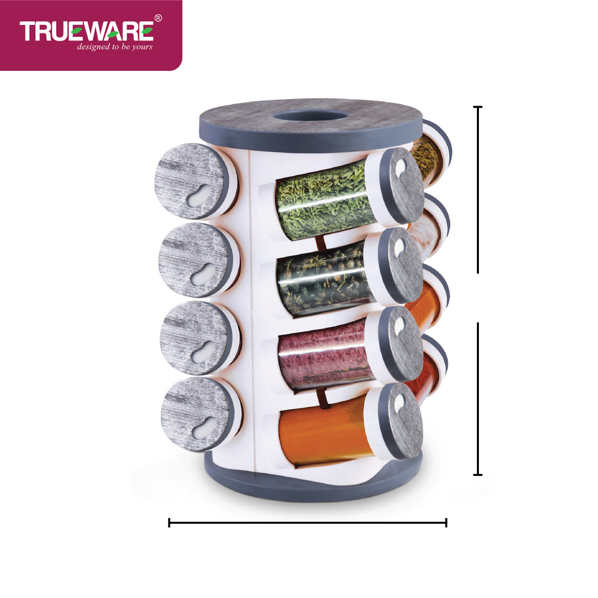 Trueware Spice Rack Box 16 In 1_SPC-P-011