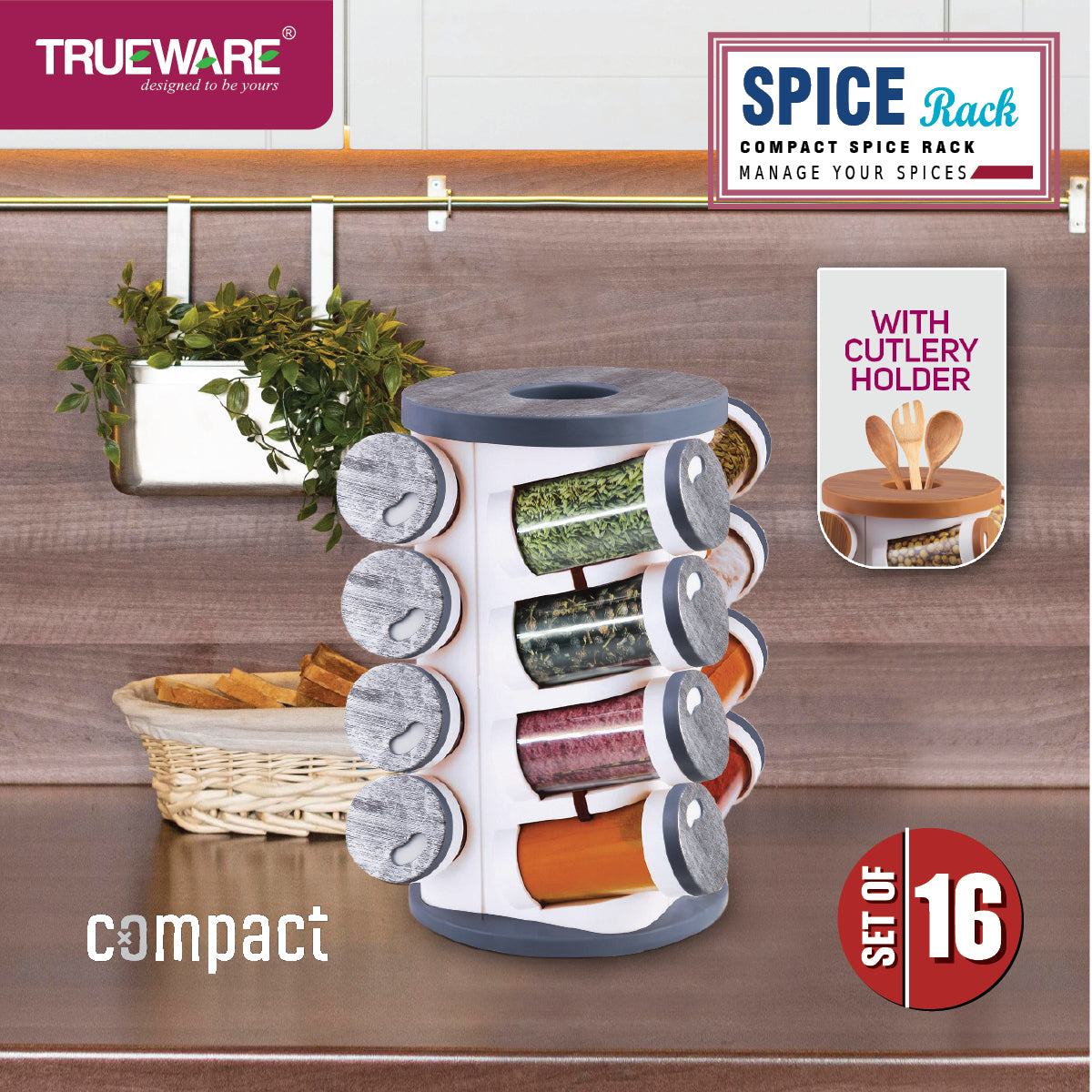 Trueware Spice Rack Box 16 In 1_SPC-P-011