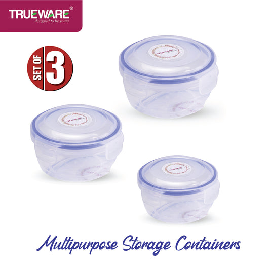 Clip & Close Container Pp 3 Pcs Set