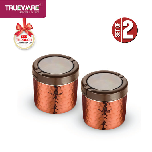 Steel Canister Liftup Airtight 500 2Pcs Set (W/Out Chrome)