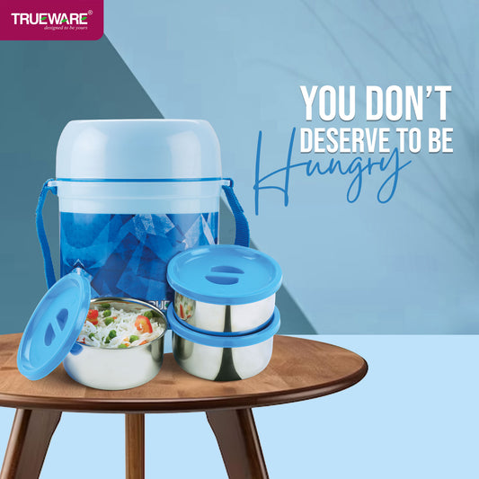 Office 3 Plus Lunch Box Ss Container