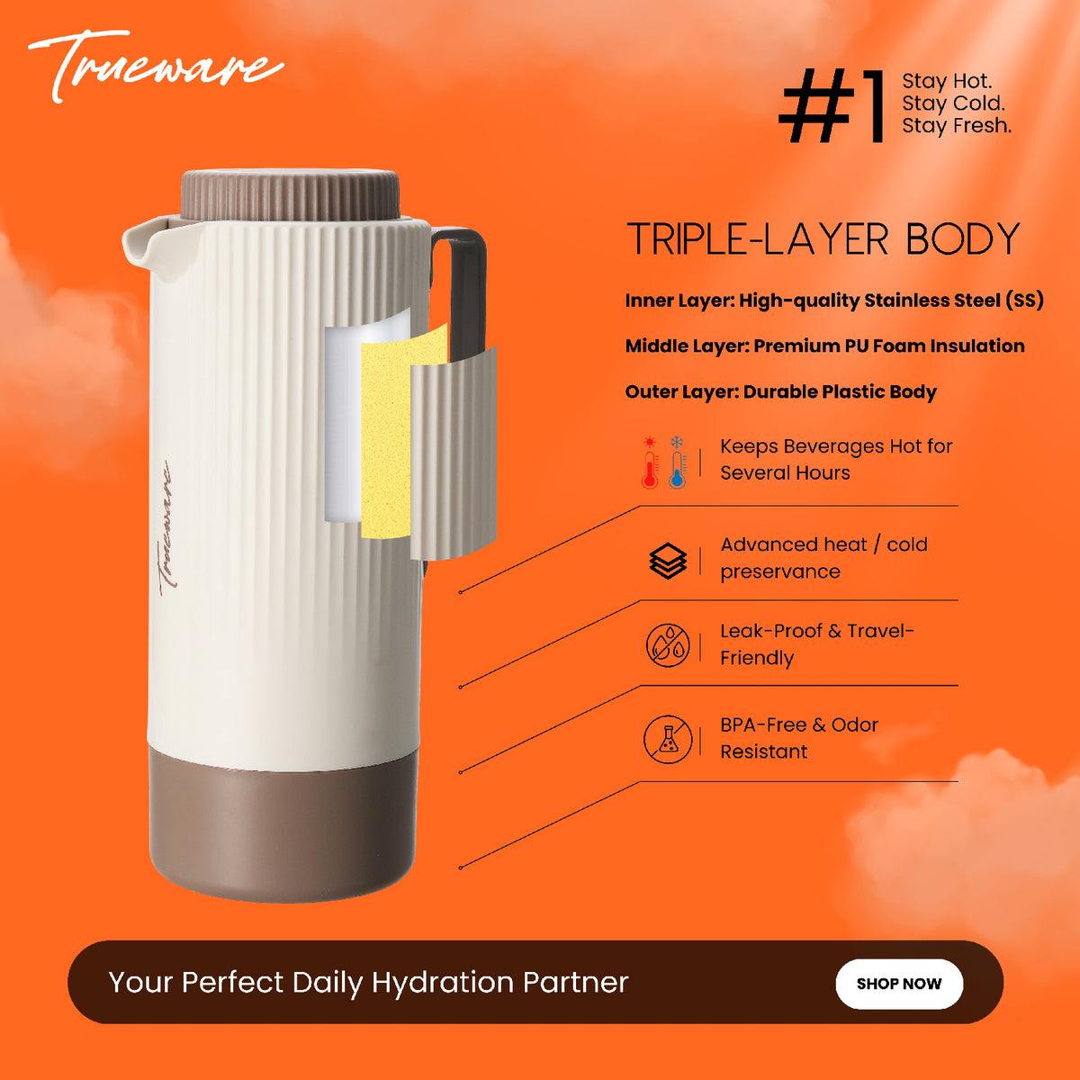 Trueware Amaze Insulated Flask | 750 ml