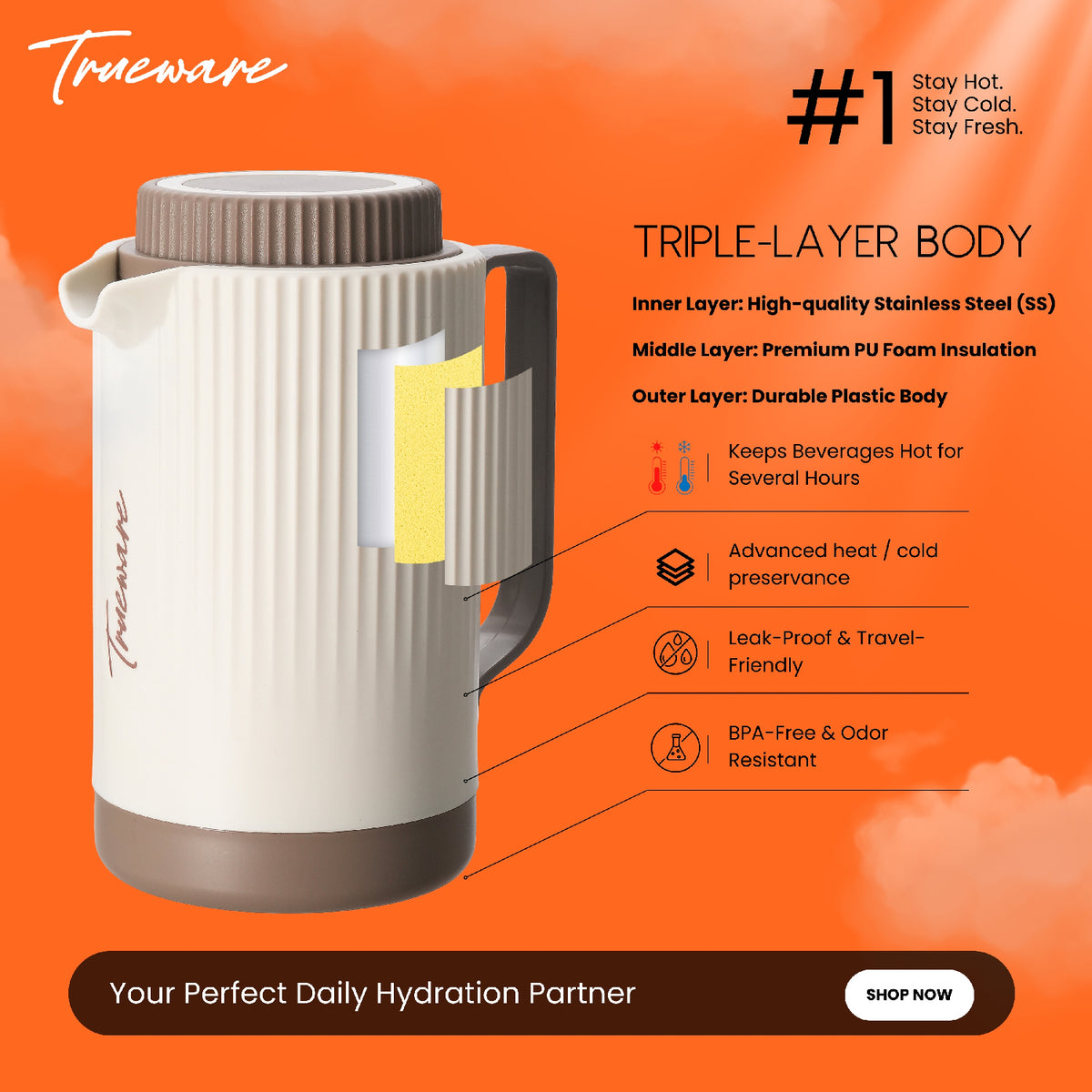 Trueware Amaze Insulated Flask | 750 ml