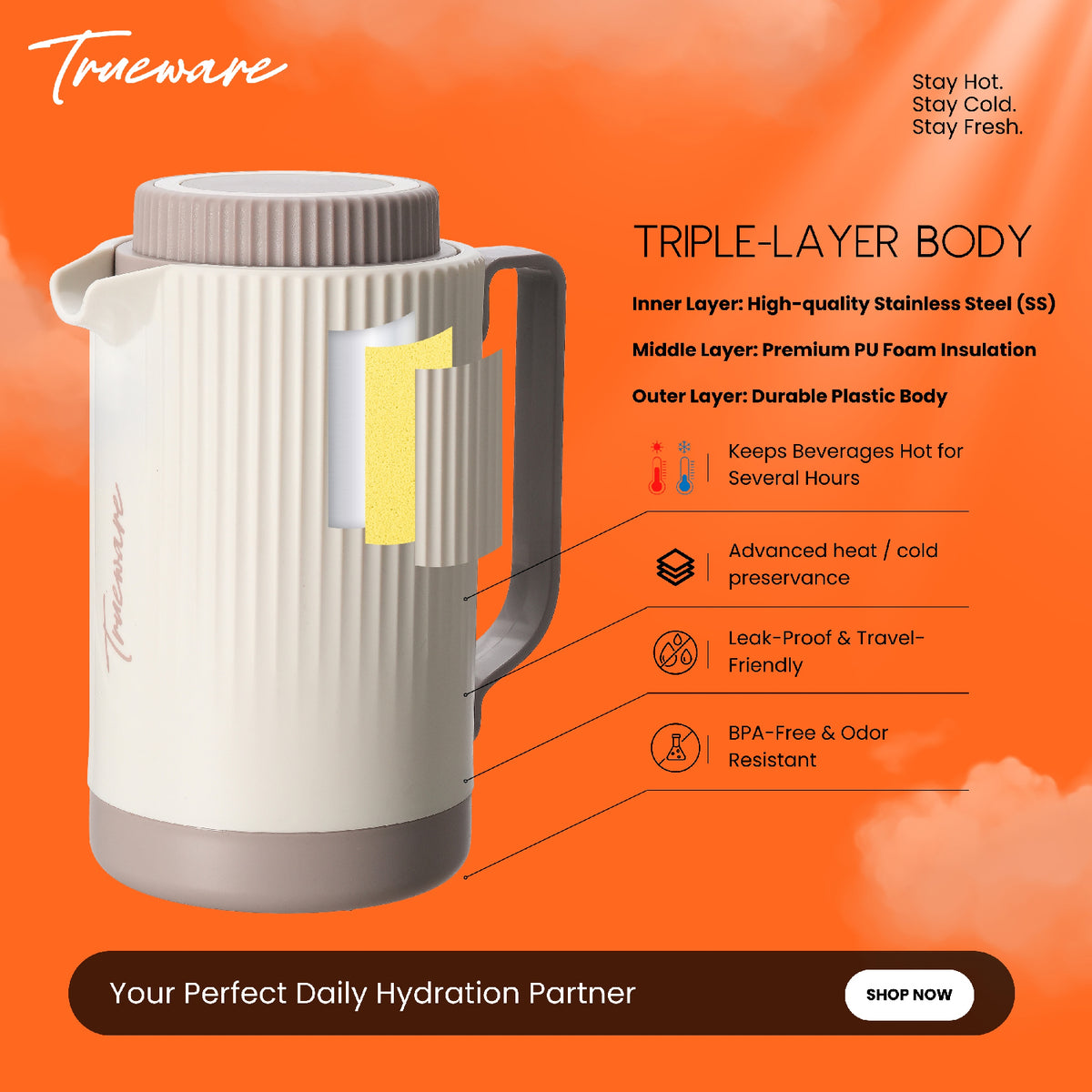 Trueware Amaze Insulated Flask | 750 ml