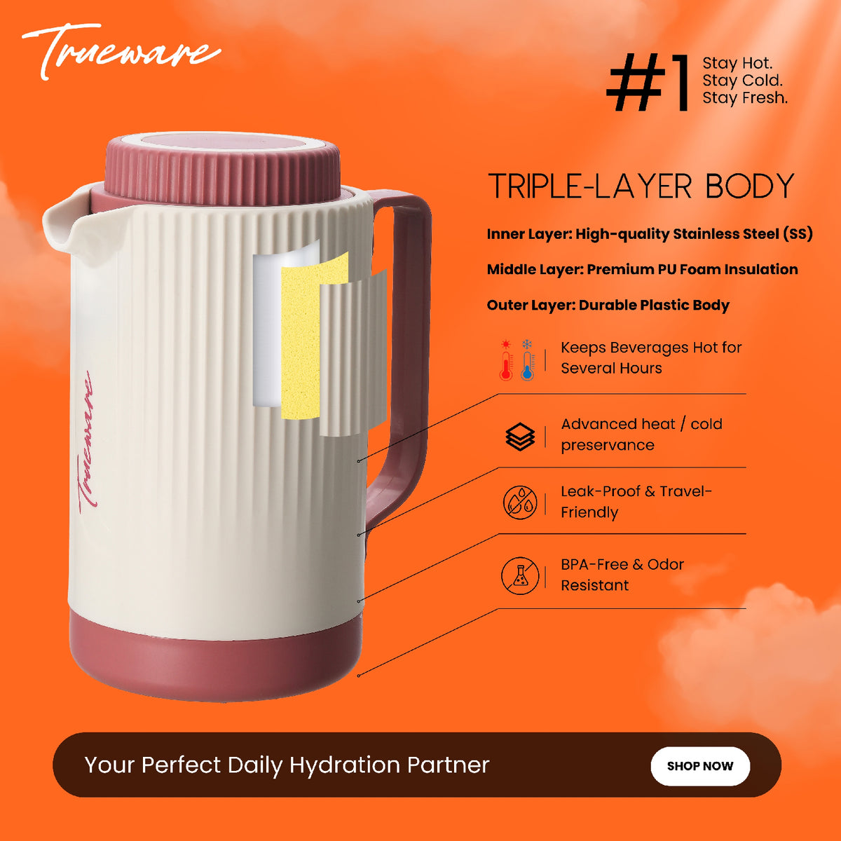 Trueware Amaze Insulated Flask | 750 ml