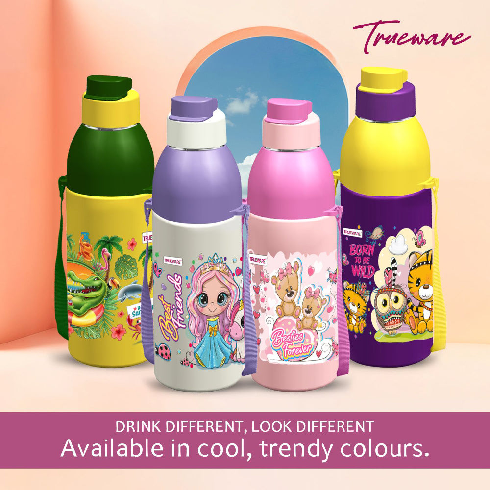 Trueware Aqua Sip Junior Inner Stainless Steel Kids Water Bottle | 520 ml