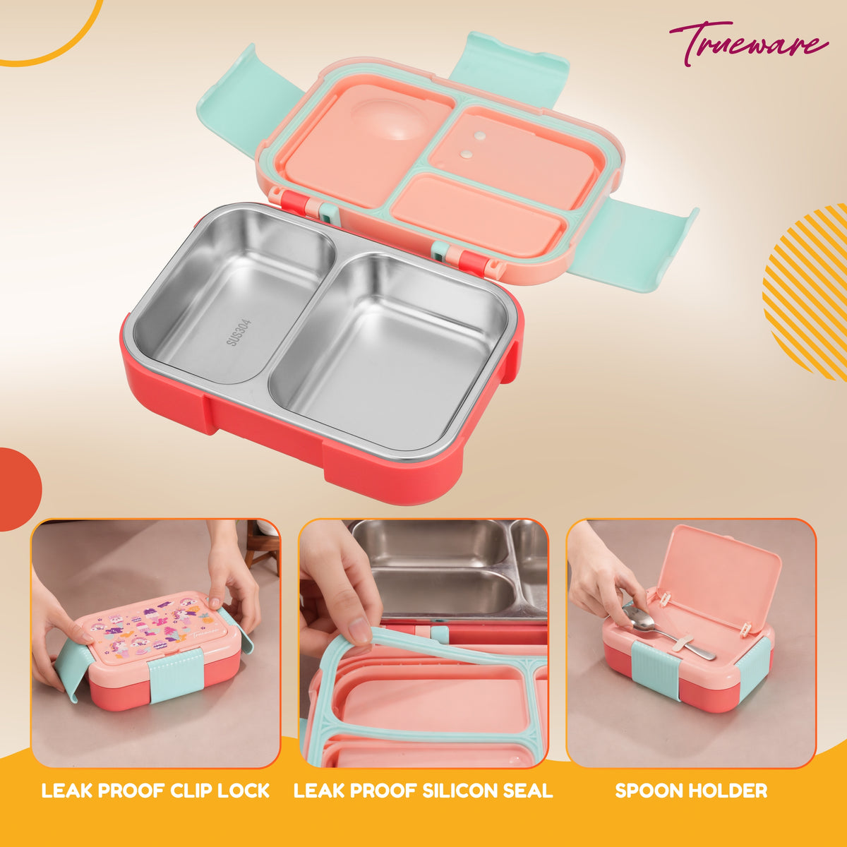 Trueware Bento 2 Lunch Box | 2 compartments