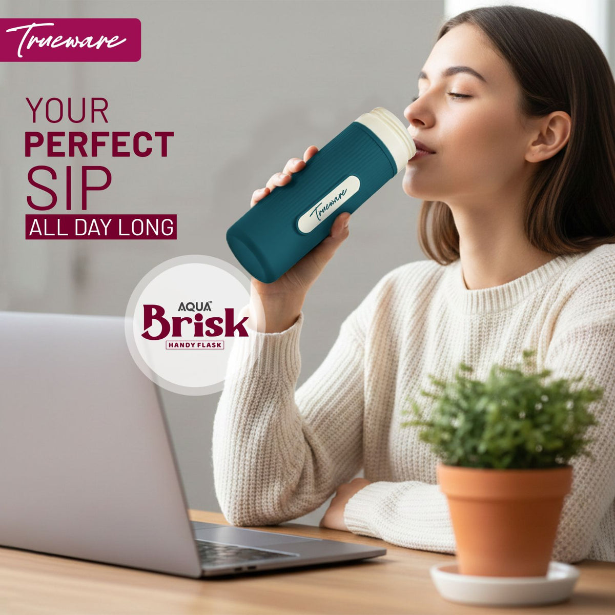 Trueware Aqua Brisk Handy Flask | 500 ml