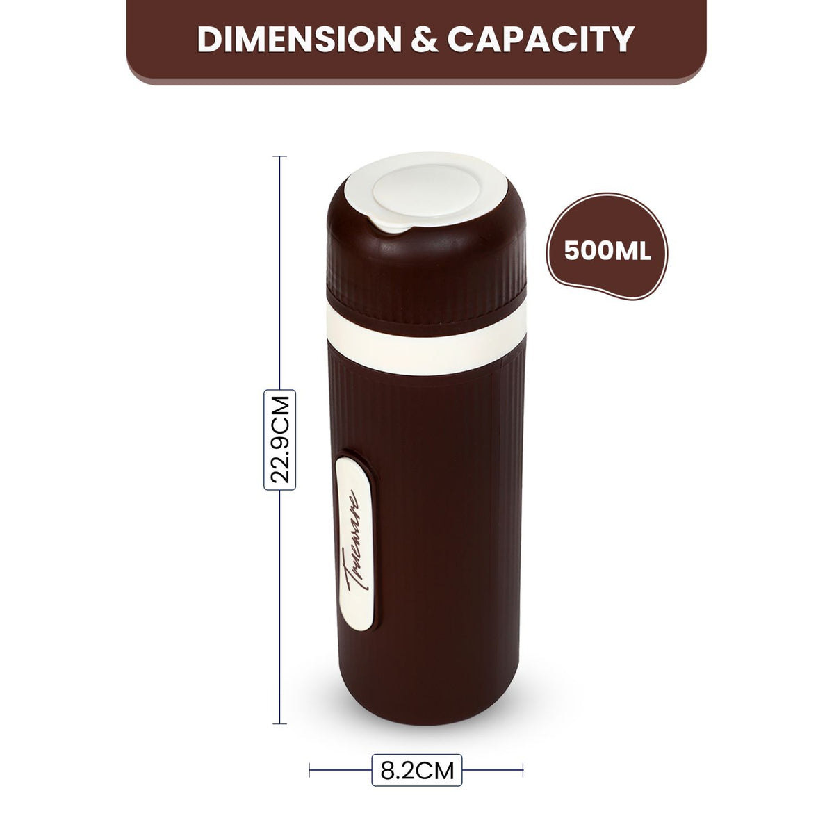 Trueware Aqua Brisk Handy Flask | 500 ml
