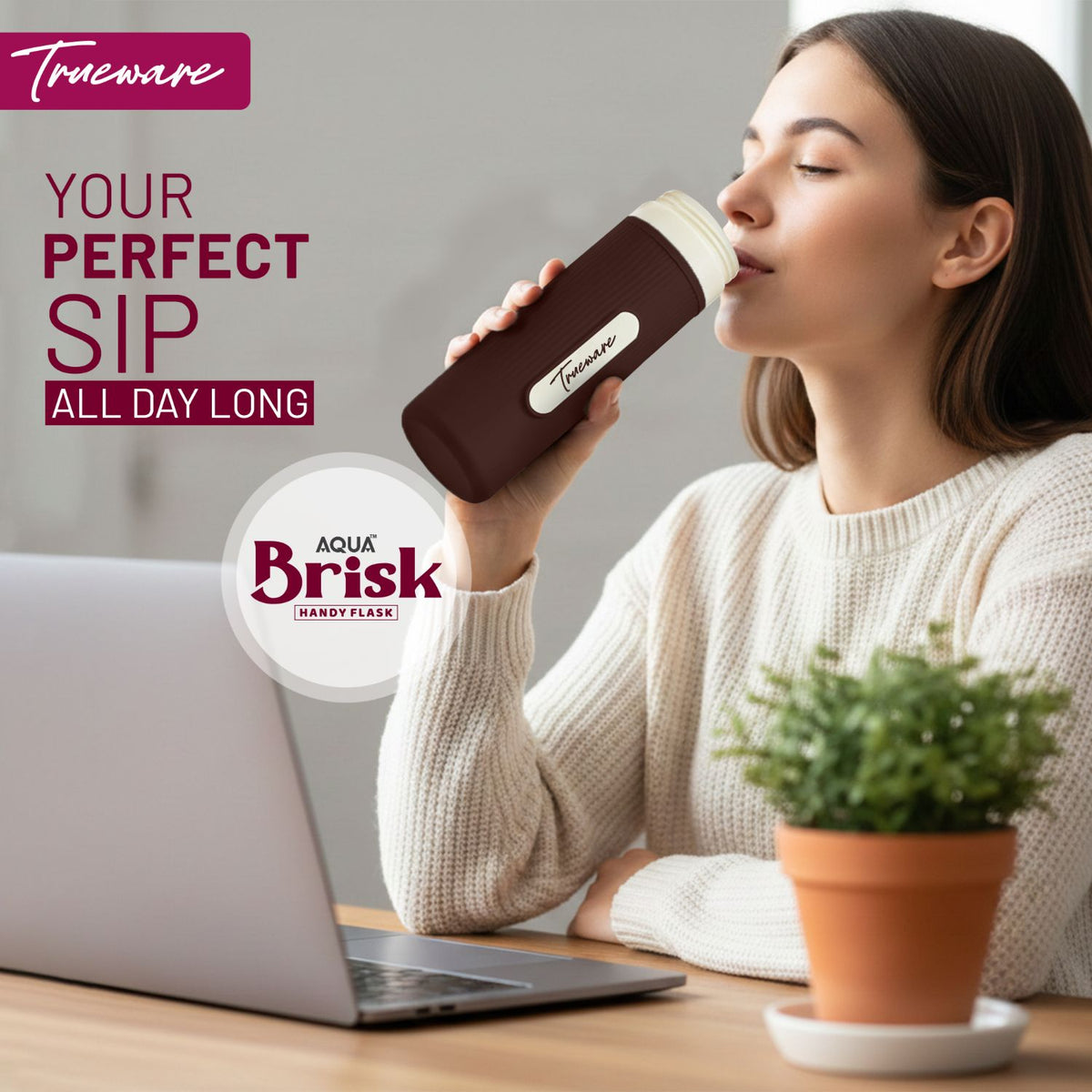 Trueware Aqua Brisk Handy Flask | 500 ml