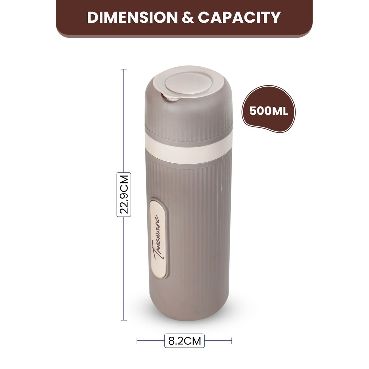 Trueware Aqua Brisk Handy Flask | 500 ml