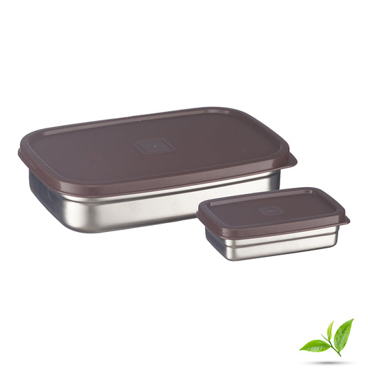 Trueware Bent Steel Stainless Steel Compact Big Steel Lunch Box