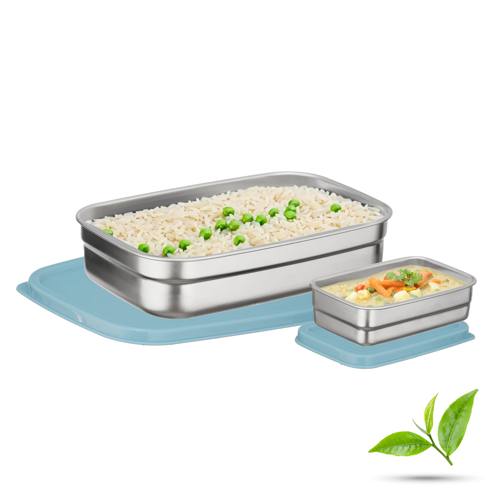 Trueware Bent Steel Stainless Steel Compact Big Steel Lunch Box