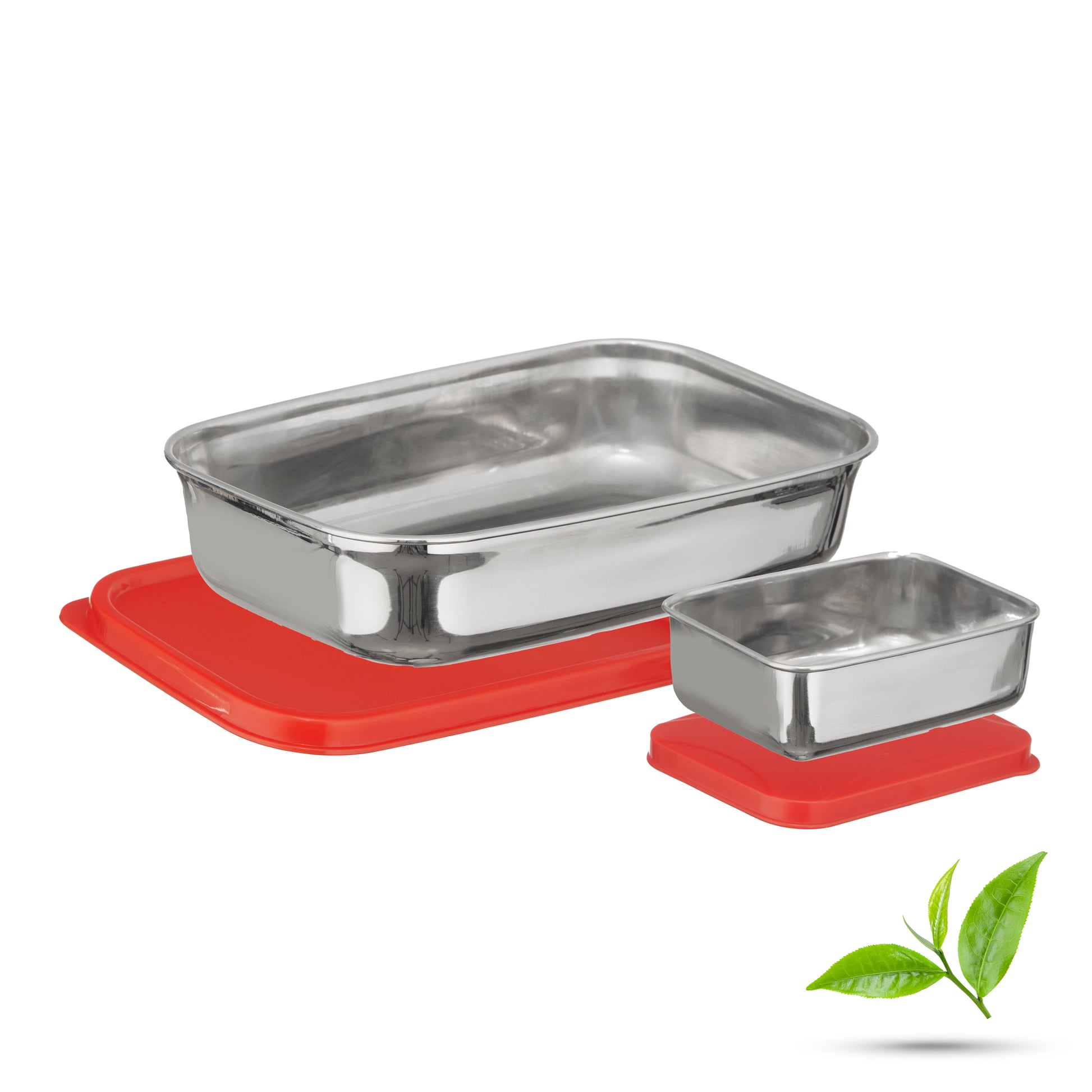 Trueware Bent Steel Stainless Steel Compact Big Steel Lunch Box