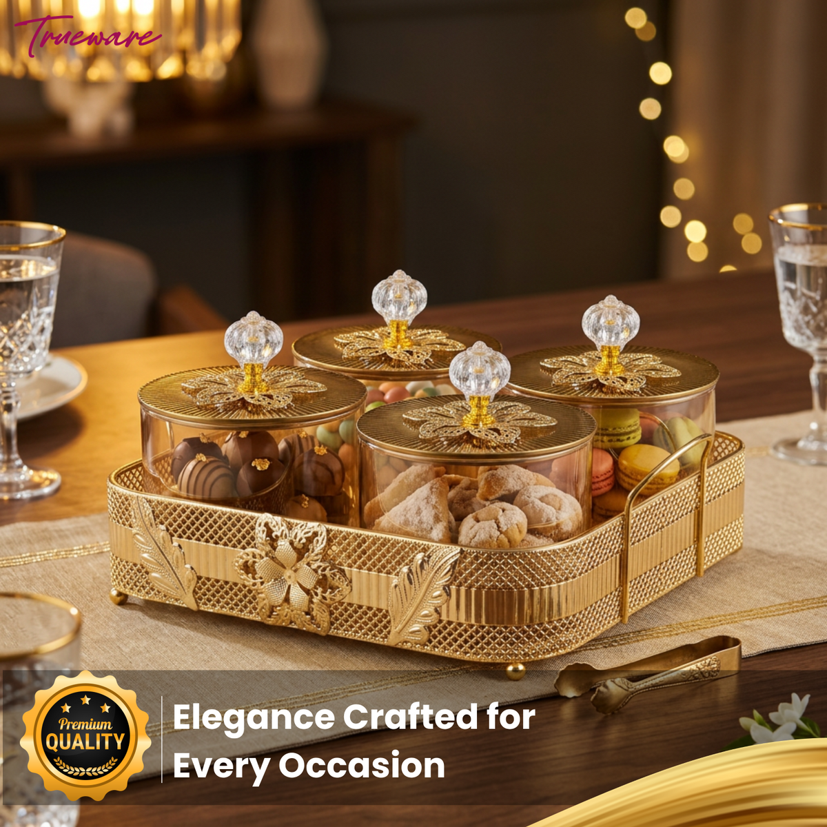 Trueware Crown Elegant Luxury Serving Set