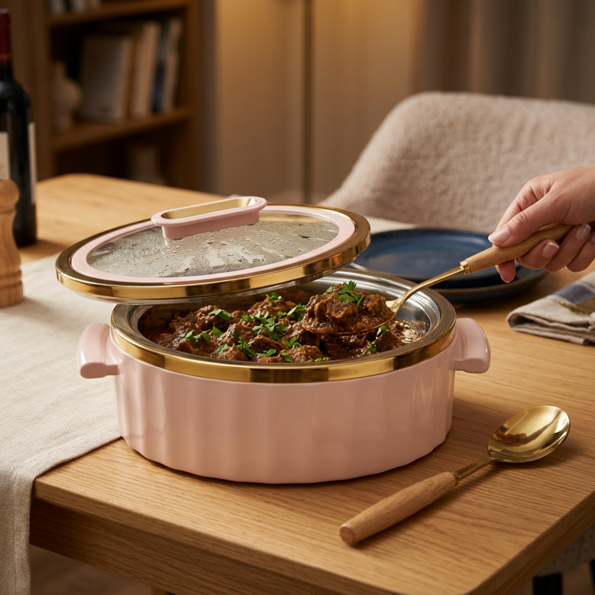 Trueware Celebration Glass Lid Casserole | 1300 ml