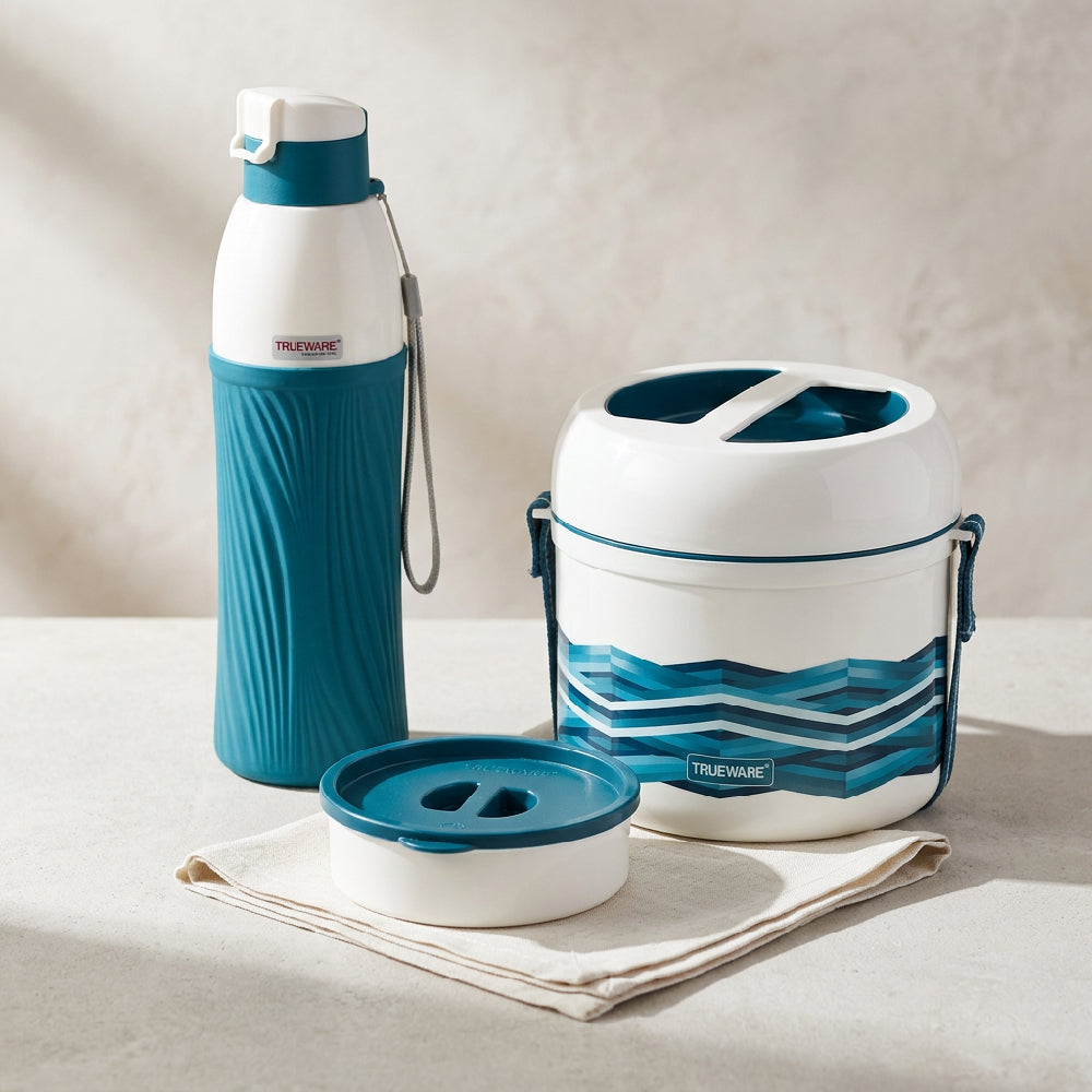 Trueware Deluxe Set | Lunch Box & Water Bottle Set