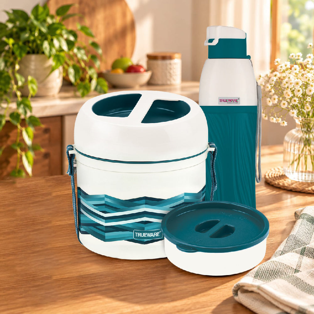 Trueware Deluxe Set | Lunch Box & Water Bottle Set
