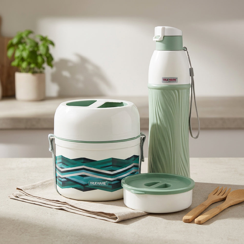 Trueware Deluxe Set | Lunch Box & Water Bottle Set