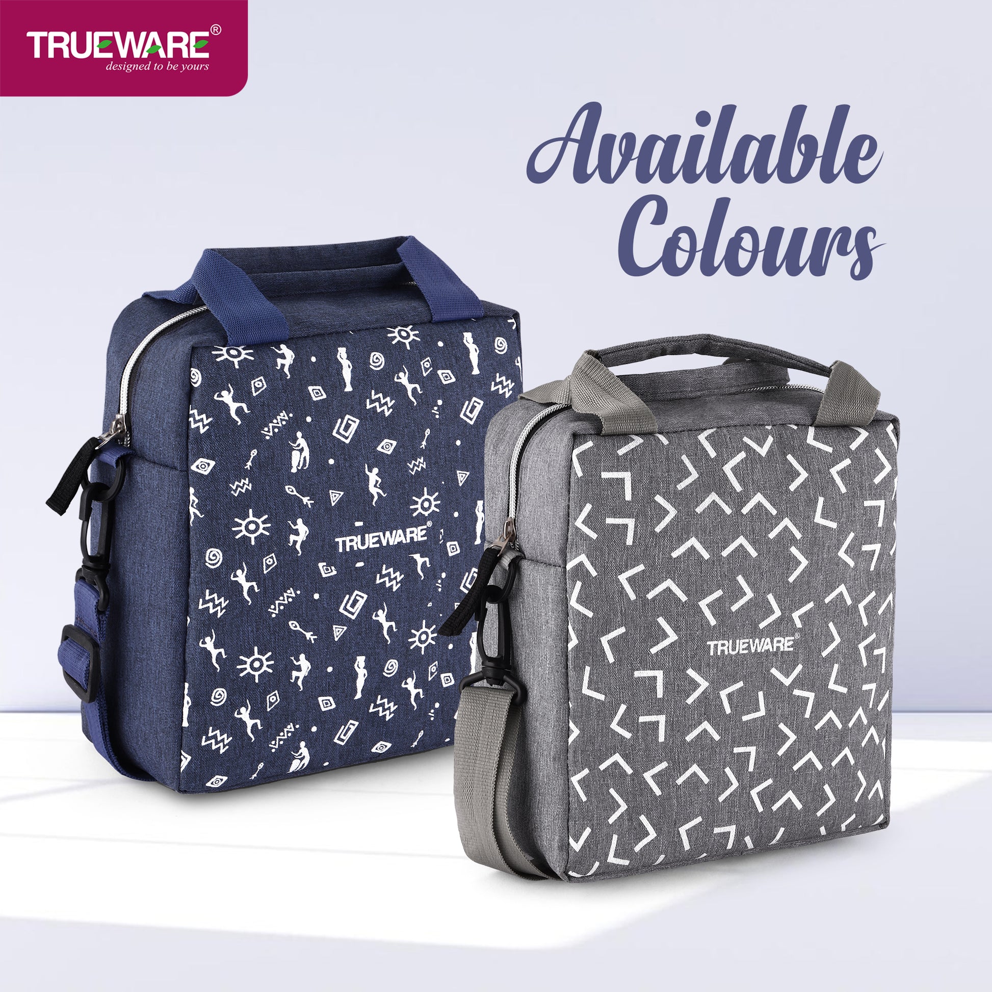 Trueware Crave Clip & Close Khadi Lunch Box with 3 Container 300ml & 1 Bottle 500ml | 3 Containers Lunch Box