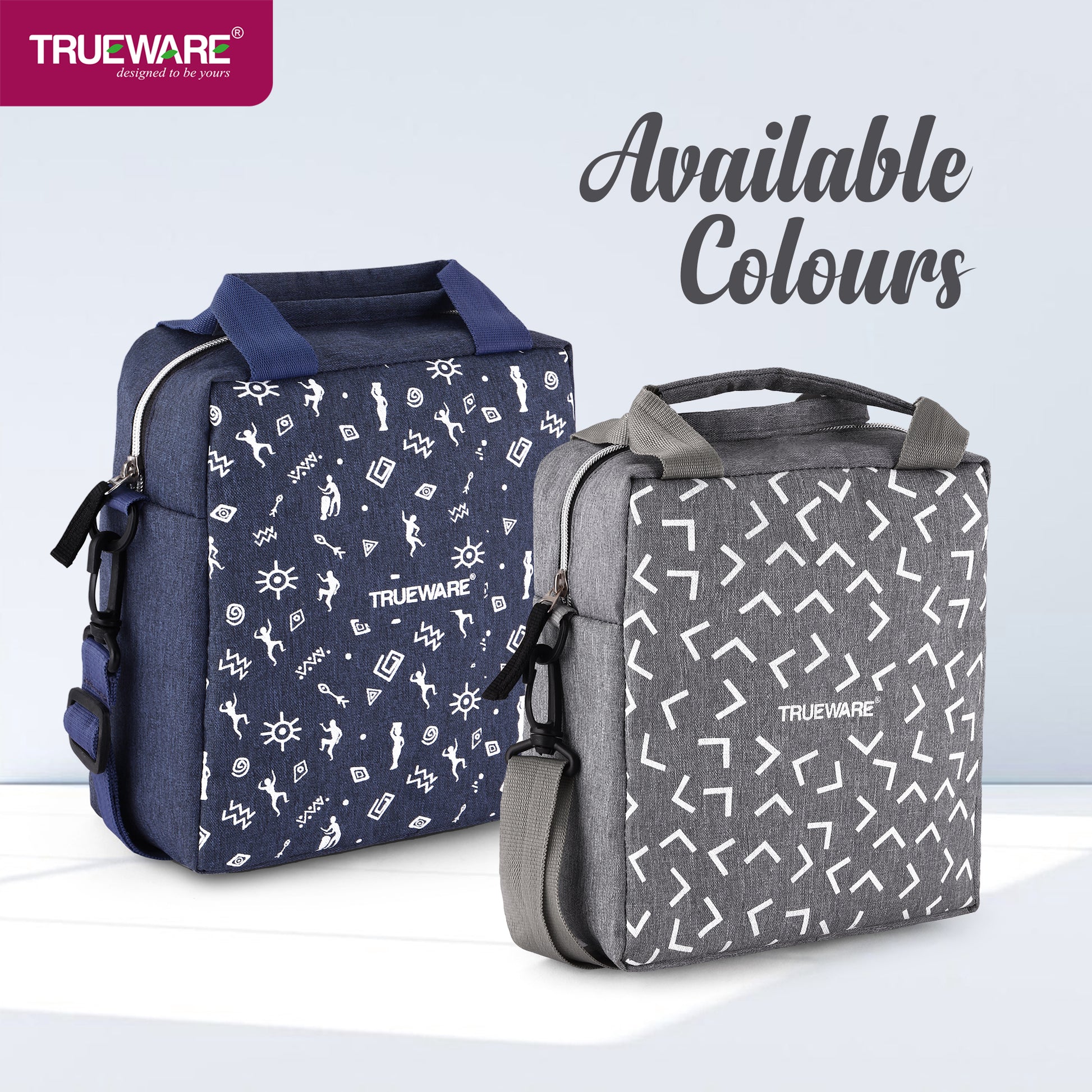 Trueware Crave Clip & Close Khadi Lunch Box with 3 Container 300ml & 1 Bottle 500ml | 3 Containers Lunch Box