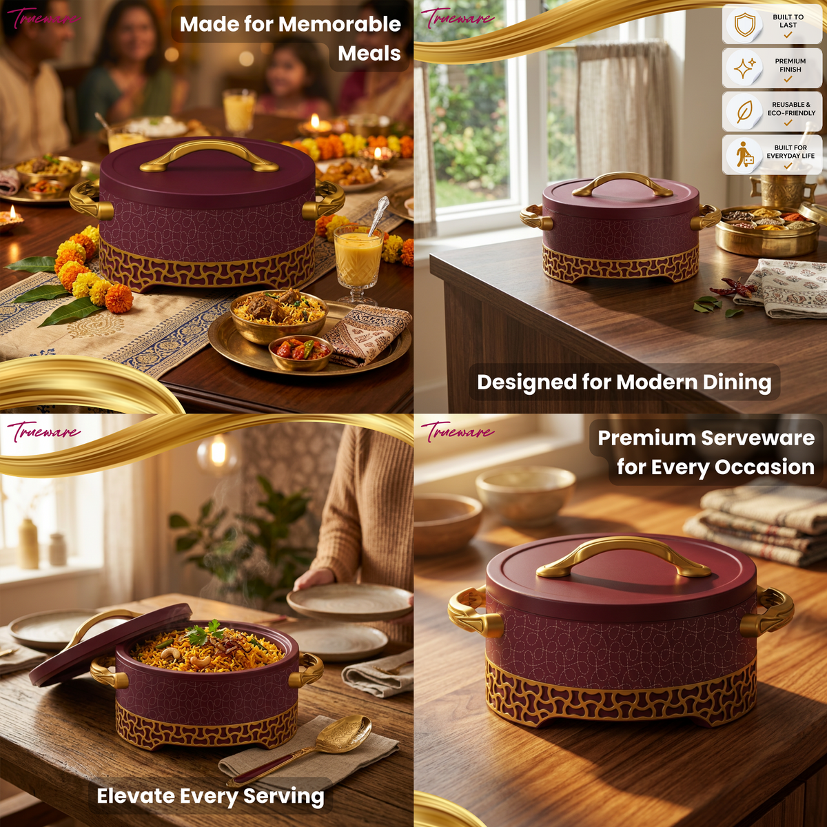 Trueware Empire Insulated Casserole | 1000 ml