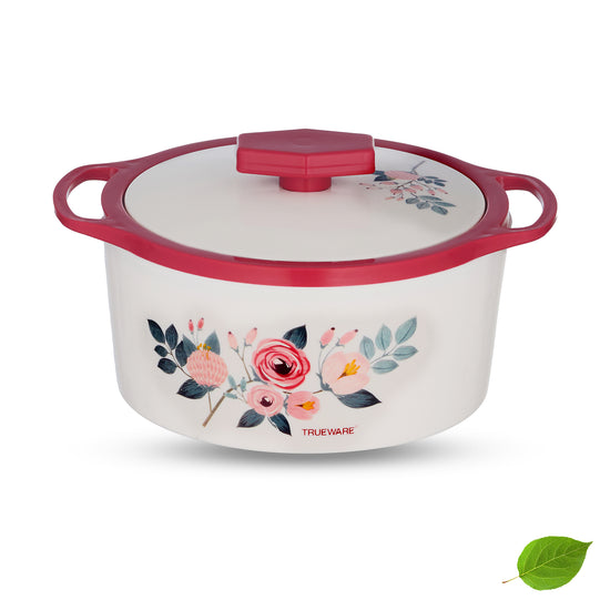 Floraa Casserole | 3000 Ml | Thermoware Casserole | Bpa Free | Inner Steel Outer Plastic