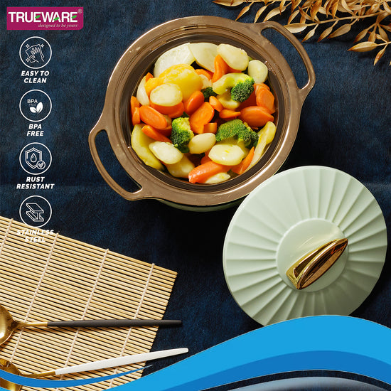 Krystal Casserole Inner Steel Casserole, 1500 Ml | Pu Insulated