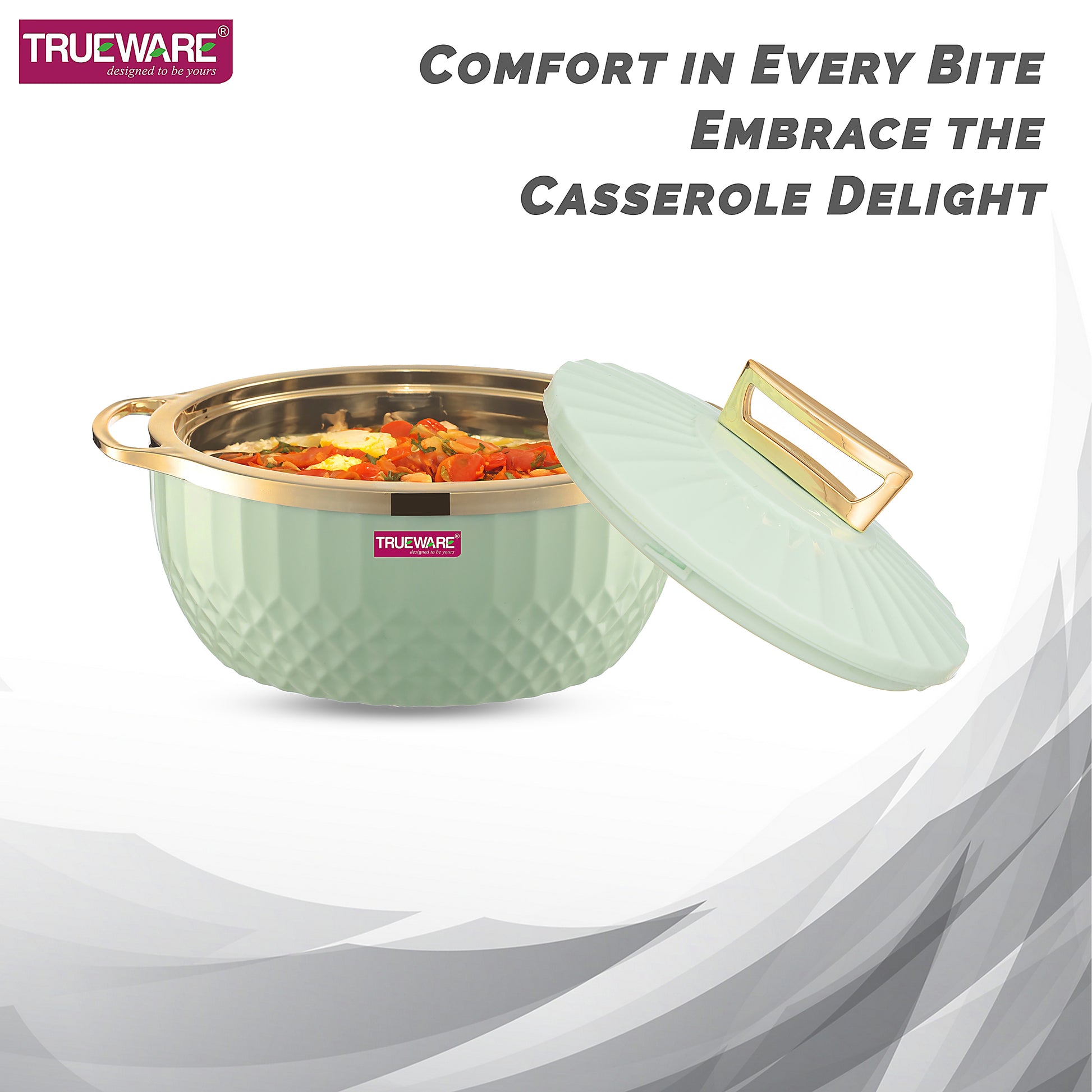 Krystal Casserole Inner Steel Casserole, 1500 Ml | Pu Insulated