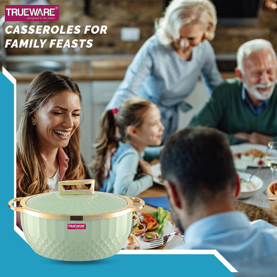 Krystal Casserole Inner Steel Casserole, 1500 Ml | Pu Insulated