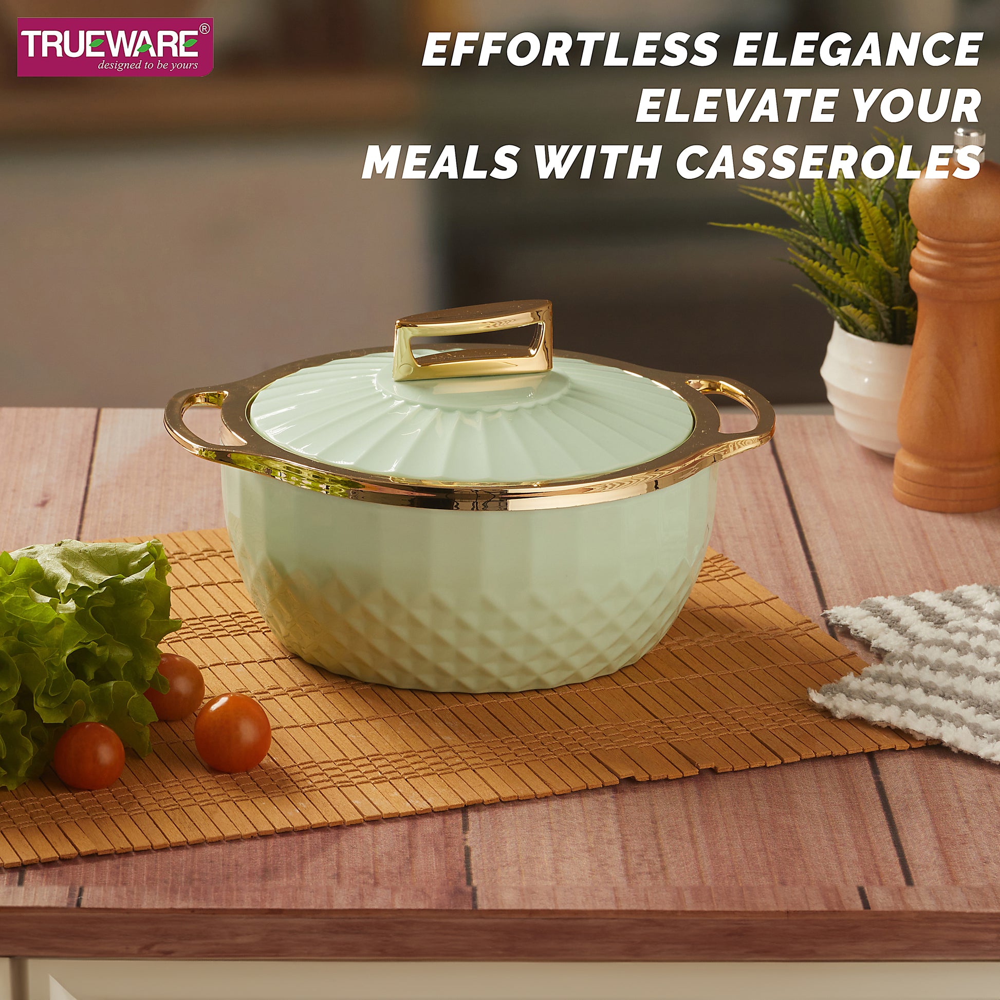 Krystal Casserole Inner Steel Casserole, 1500 Ml | Pu Insulated