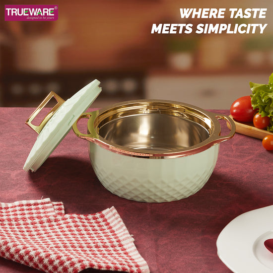 Krystal Casserole Inner Steel Casserole, 1500 Ml | Pu Insulated