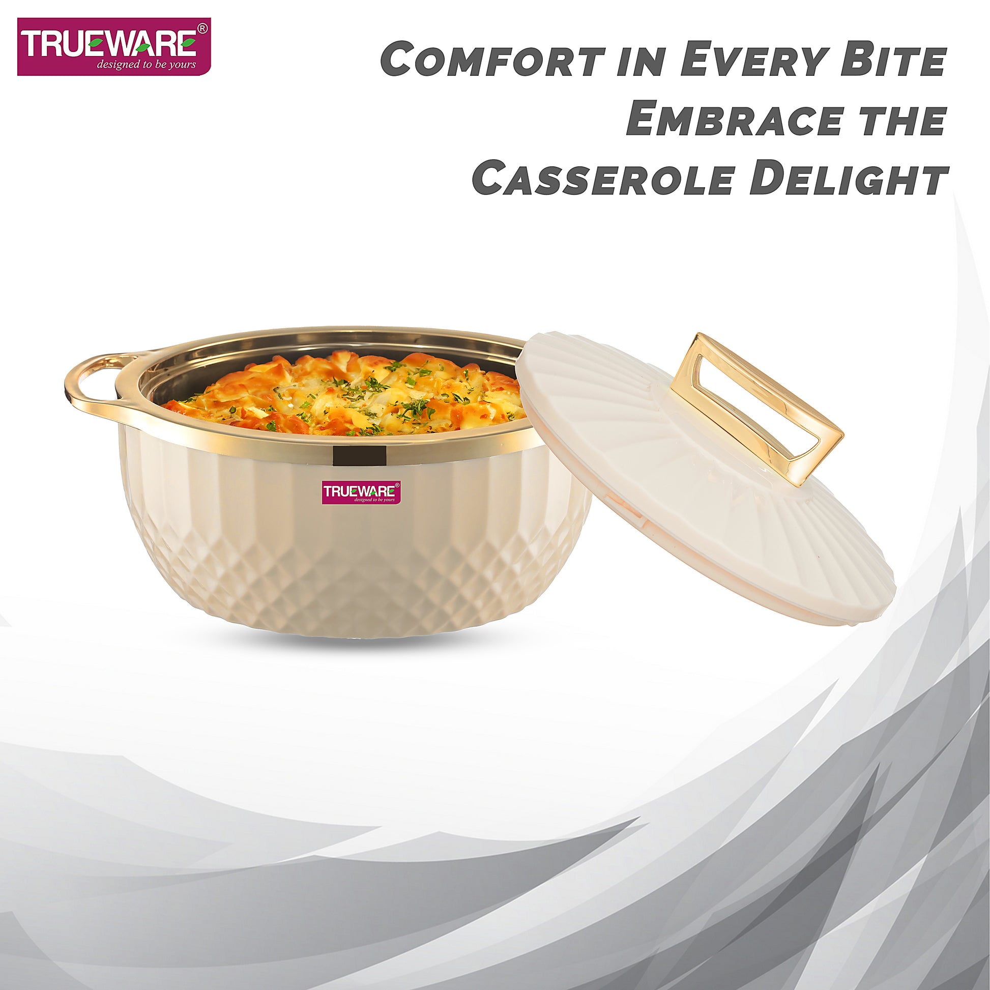 Krystal Casserole Inner Steel Casserole, 1500 Ml | Pu Insulated