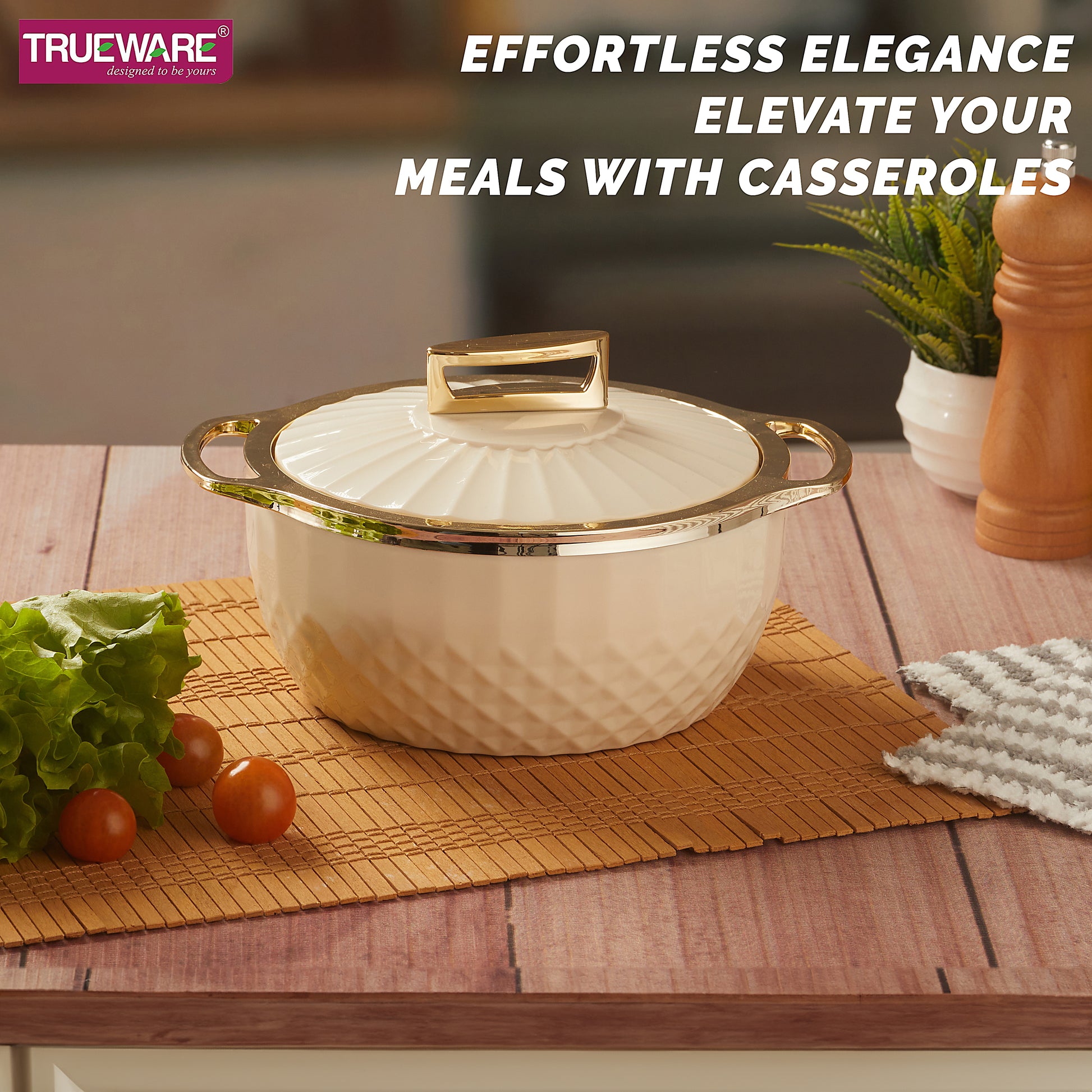 Krystal Casserole Inner Steel Casserole, 1500 Ml | Pu Insulated