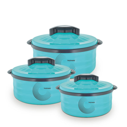 Stylus Casserole Set Of 3 |Inner Steel Casserole | Pu Insulated (1000, 1500 & 2000Ml)