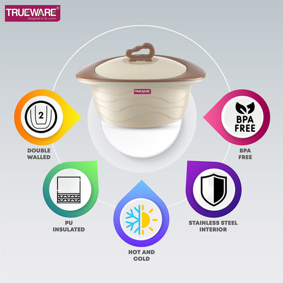 Zinna Impulse 1800 Inner Steel Casserole, 1500 Ml | Pu Insulated