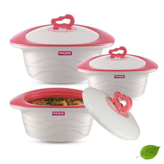 Zinna Impluse Casserole Set Of 3,750Ml/1000Ml/1500Ml Inner Steel