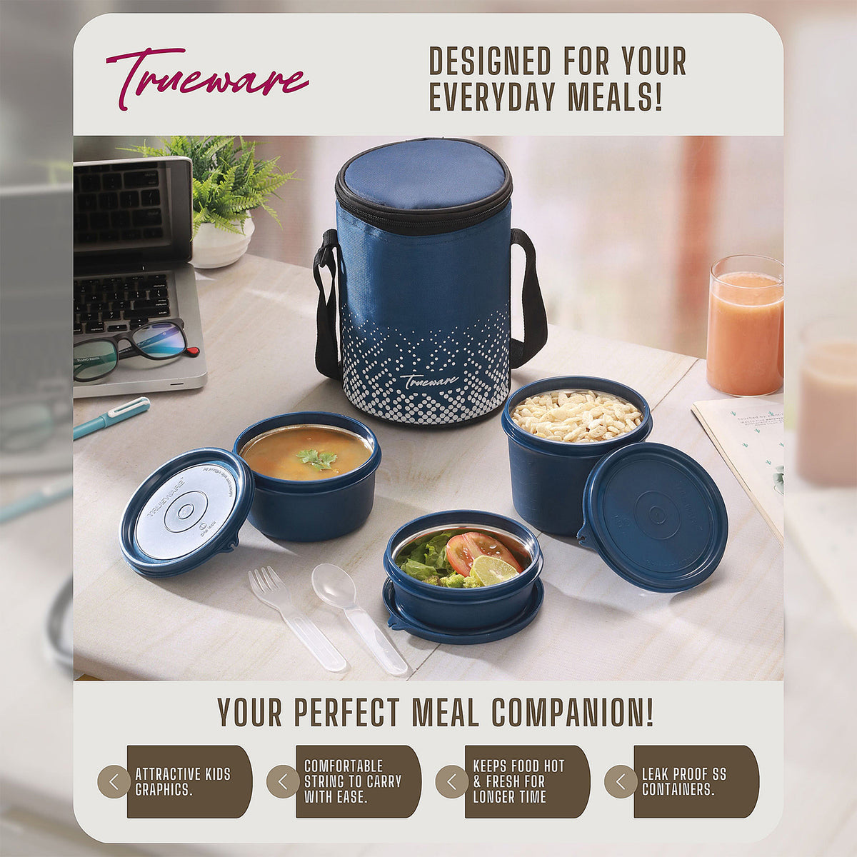Trueware Prime Soft Lunch Pack I 3 containers