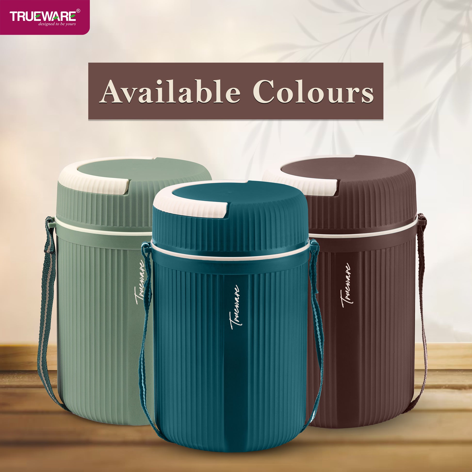 Trueware GRUB 2 Double Wall Insulated Hot Lunch Box with 2 SS Container 300 ML Each & 1 SS Container 200ML