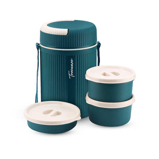 Trueware Meal Insulated Lunch Box (Blue, Medium)Plastic,1100 ML