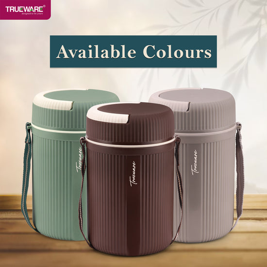 Trueware Meal Insulated Lunch Box (Blue, Medium)Plastic,1100 ML